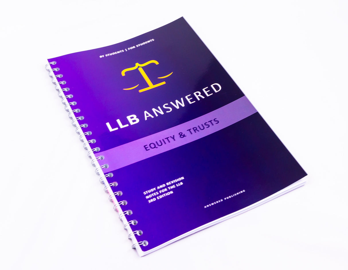 Equity & Trusts Law Study Notes - LLB Core Guide