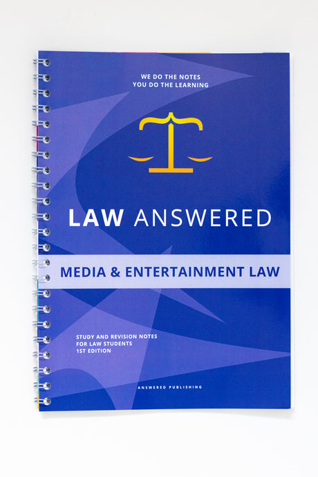 Media & Entertainment Law - Law Study Notes