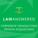 Corporate Transactions (M&A) - Law Study Notes